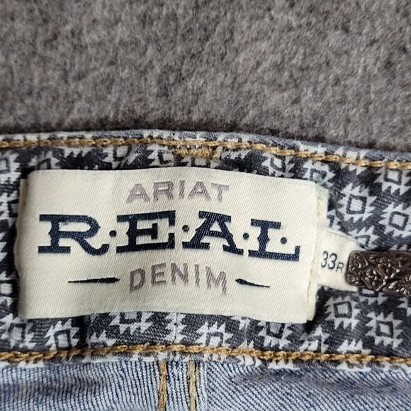 Ariat REAL Denim Leila Boot Cut Blue Jeans Womens 33R Perfect Rise Western 34x32 - Picture 6 of 12